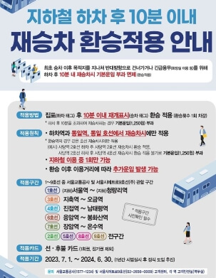 재승차 환승적용 안내