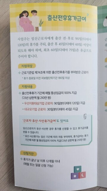 출산전후휴가급여