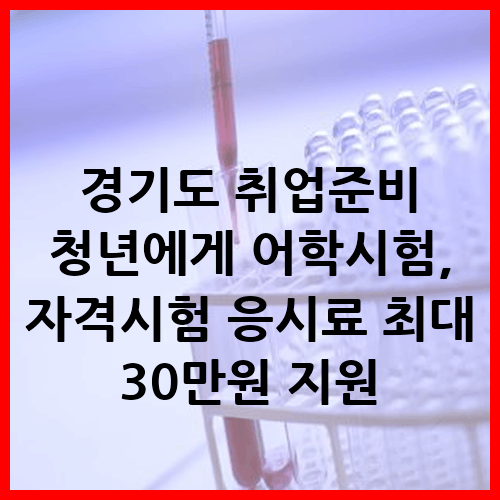 경기도 취업준비 청년 지원