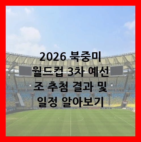 북중미 월드컵 3차 예선